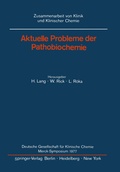 Cover: Aktuelle Probleme der Pathobiochemie - Springer