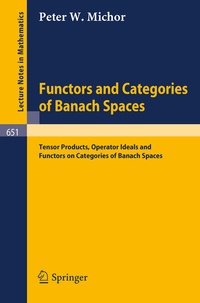Enlarge image Cover: Functors and Categories of Banach Spaces - Springer