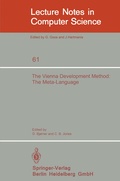 Cover: The Vienna Development Method: The Meta-Language - Springer