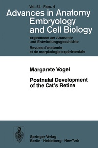 Enlarge image Cover: Postnatal Development of the Cat's Retina - Springer