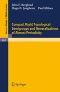 Cover: Compact Right Topological Semigroups and Generalizations of Almost Periodicity - Springer