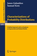 Cover: Characterizations of Probability Distributions. - Springer