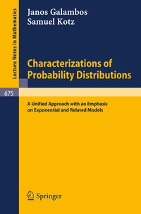 Enlarge image Cover: Characterizations of Probability Distributions. - Springer