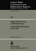 Cover: Integer Programming and Related Areas A Classified Bibliography 1976-1978 - Springer