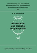 Abbildung von: Anaesthesie und ärztliche Sorgfaltspflicht - Springer