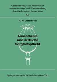 Abbildung von: Anaesthesie und ärztliche Sorgfaltspflicht - Springer