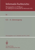 Cover: GI - 8. Jahrestagung - Springer