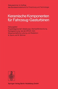 Abbildung von: Keramische Komponenten für Fahrzeug-Gasturbinen - Springer