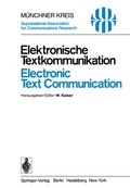 Cover: Elektronische Textkommunikation / Electronic Text Communication - Springer