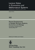 Cover: Recent Developments in Variable Structure Systems, Economics and Biology - Springer