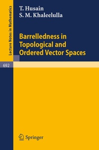 Abbildung von: Barrelledness in Topological and Ordered Vector Spaces - Springer