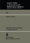 Cover: Optimale Entscheidungen in Organisationen - Springer