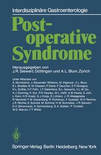 Enlarge image Cover: Postoperative Syndrome - Springer