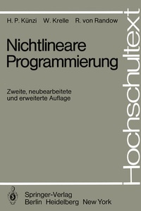 Abbildung von: Nichtlineare Programmierung - Springer