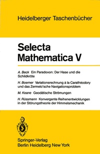 Enlarge image Cover: Selecta Mathematica V - Springer