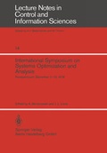 Cover: International Symposium on Systems Optimization and Analysis - Springer
