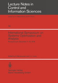 Enlarge image Cover: International Symposium on Systems Optimization and Analysis - Springer