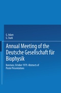 Cover: Annual Meeting of the Deutsche Gesellschaft f&uuml;r Biophysik - Springer