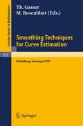 Cover: Smoothing Techniques for Curve Estimation - Springer