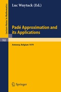 Cover: Pade Approximation and its Applications - Springer