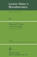 Cover: Systems Theory in Immunology - Springer