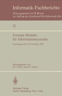 Cover: Formale Modelle für Informationssysteme - Springer