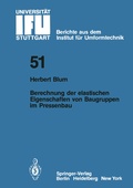 Cover: Berechnung der elastischen Eigenschaften von Baugruppen im Pressenbau - Springer