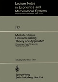 Cover: Multiple Criteria Decision Making Theory and Application - Springer