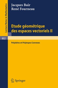 Abbildung von: Etude Geometrique des Espaces Vectoriels II - Springer