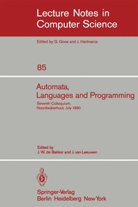 Enlarge image Cover: Automata, Languages and Programming - Springer
