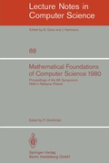 Cover: Mathematical Foundations of Computer Science 1980 - Springer