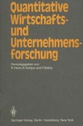Cover: Quantitative Wirtschafts- und Unternehmensforschung - Springer