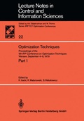 Cover: Optimization Techniques - Springer