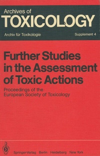 Enlarge image Cover: Further Studies in the Assessment of Toxic Actions - Springer
