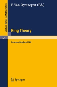 Abbildung von: Ring Theory, Antwerp 1980 - Springer