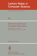 Cover: Semantics-Directed Compiler Generation - Springer