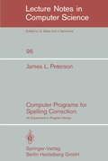 Cover: Computer Programs for Spelling Correction - Springer