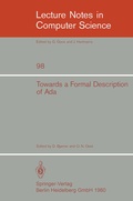 Cover: Towards a Formal Description of Ada - Springer