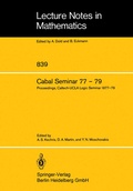 Cover: Cabal Seminar 77 - 79 - Springer