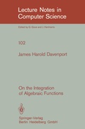 Cover: On the Integration of Algebraic Functions - Springer