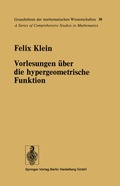 Cover: Vorlesungen &uuml;ber die hypergeometrische Funktion - Springer
