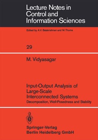 Enlarge image Cover: Input-Output Analysis of Large-Scale Interconnected Systems - Springer