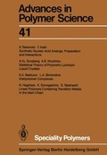 Cover: Speciality Polymers - Springer