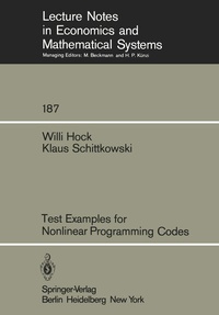 Enlarge image Cover: Test Examples for Nonlinear Programming Codes - Springer