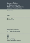 Cover: Economic Theory of Public Enterprise - Springer
