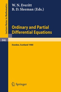 Enlarge image Cover: Ordinary and Partial Differential Equations - Springer