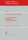 Cover: Distributed Systems - Architecture and Implementation - Springer