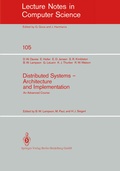 Cover: Distributed Systems - Architecture and Implementation - Springer