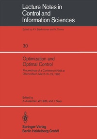 Enlarge image Cover: Optimization and Optimal Control - Springer