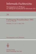 Cover: Fachtagung Proze&szlig;rechner 1981 - Springer